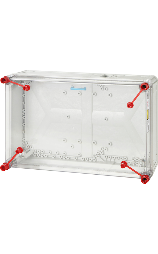 Hensel Mi 0300-CS üres szekrénymodul, 450 × 300 mm, átlátszó fedéllel és takarólappal